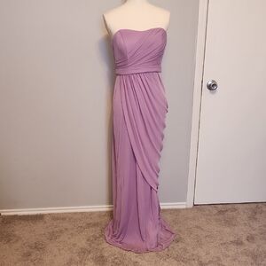 Elegant Lavender Strapless Dress